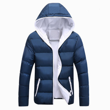 Jackets Men Winter Casual Outwear Windbreaker Slim Fit Hooded Fashion Overcoats Plus Size