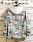 DDIIRO Men's graffiti camouflage denim jacket