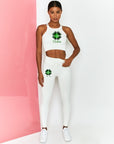 Fashion Casual Solid Color Knitted Yoga Suit