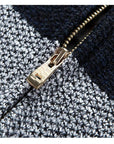 Gradient Knitted Zipper Coat for Men