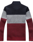 Gradient Knitted Zipper Coat for Men