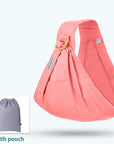 Baby Wrap Newborn Sling Dual Use Infant Nursing Cover Carrier Mesh Fabric Breastfeeding Carriers Up To 130 Lbs (0-36M)