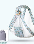 Baby Wrap Newborn Sling Dual Use Infant Nursing Cover Carrier Mesh Fabric Breastfeeding Carriers Up To 130 Lbs (0-36M)