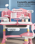 Princess Toddler Desk Set with Storage, Drawers & Bookshelf - Writing & Homework Table for Little Girls