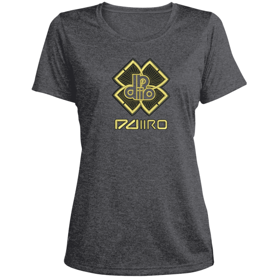 DDIIRO Ladies' Heather Scoop Neck Performance Tee