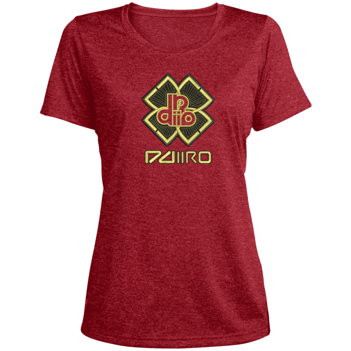 DDIIRO Ladies' Heather Scoop Neck Performance Tee