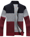 Gradient Knitted Zipper Coat for Men