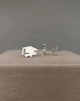 Graduation Hat Stainless Steel Personalized Earrings Minimalist Student Commemorative Gift"