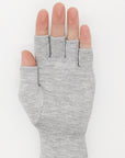 Light Gray Bamboo Charcoal Fiber Cycling Gloves