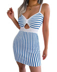 Ins Style Contrast Stripe Knitted Hip Skirt