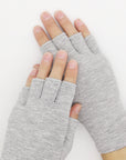 Light Gray Bamboo Charcoal Fiber Cycling Gloves
