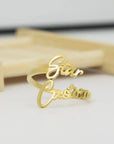 Personalized Customized Name Ring Stainless Steel Double Name Adjustable Multi Style Ring Women's Jewelry Gift Box Packaging