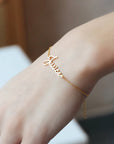 Personalized Stainless Steel Name Bracelet – Elegant Custom Jewelry Gift for Friends & Wives