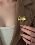 Personalized Logo Lapel Pin Brooch – Stainless Steel Stethoscope Pin for Doctors, Custom Gift for Women