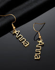 Personalized Stainless Steel Name Pendant Earrings – High-Quality Custom Jewelry for Women