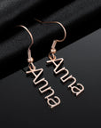 Personalized Stainless Steel Name Pendant Earrings – High-Quality Custom Jewelry for Women