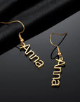 Personalized Stainless Steel Name Pendant Earrings – High-Quality Custom Jewelry for Women