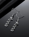 Personalized Stainless Steel Name Pendant Earrings – High-Quality Custom Jewelry for Women