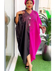 Traditional African Dashiki Maxi Dress – Ankara Print Gown for Women