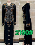 DDIIRO Ethnic V-Neck Dress – Loose Fit with Diamond Belt, Luxury Fashion in XXL/XXXL
