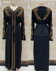 DDIIRO Ethnic V-Neck Dress – Loose Fit with Diamond Belt, Luxury Fashion in XXL/XXXL