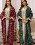 Elegant 3-Piece Muslim Set for Women Party Dress, Cardigan Robe & Sash Suit