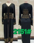 DDIIRO Ethnic V-Neck Dress – Loose Fit with Diamond Belt, Luxury Fashion in XXL/XXXL