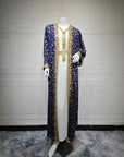 Elegant 3-Piece Muslim Set for Women Party Dress, Cardigan Robe & Sash Suit