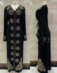 DDIIRO Ethnic V-Neck Dress – Loose Fit with Diamond Belt, Luxury Fashion in XXL/XXXL