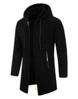 DDIIRO Men's Oversized Zipper Hoodie Long Sleeve Sweatshirt Winter Jacket Coat