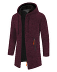 DDIIRO Men's Oversized Zipper Hoodie Long Sleeve Sweatshirt Winter Jacket Coat