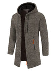 DDIIRO Men's Oversized Zipper Hoodie Long Sleeve Sweatshirt Winter Jacket Coat