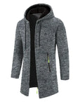 DDIIRO Men's Oversized Zipper Hoodie Long Sleeve Sweatshirt Winter Jacket Coat
