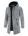 DDIIRO Men's Oversized Zipper Hoodie Long Sleeve Sweatshirt Winter Jacket Coat