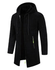 DDIIRO Men's Oversized Zipper Hoodie Long Sleeve Sweatshirt Winter Jacket Coat