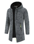 DDIIRO Men's Oversized Zipper Hoodie Long Sleeve Sweatshirt Winter Jacket Coat