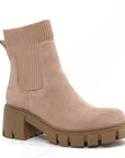 DDIIRO Suede Platform Heeled Boots