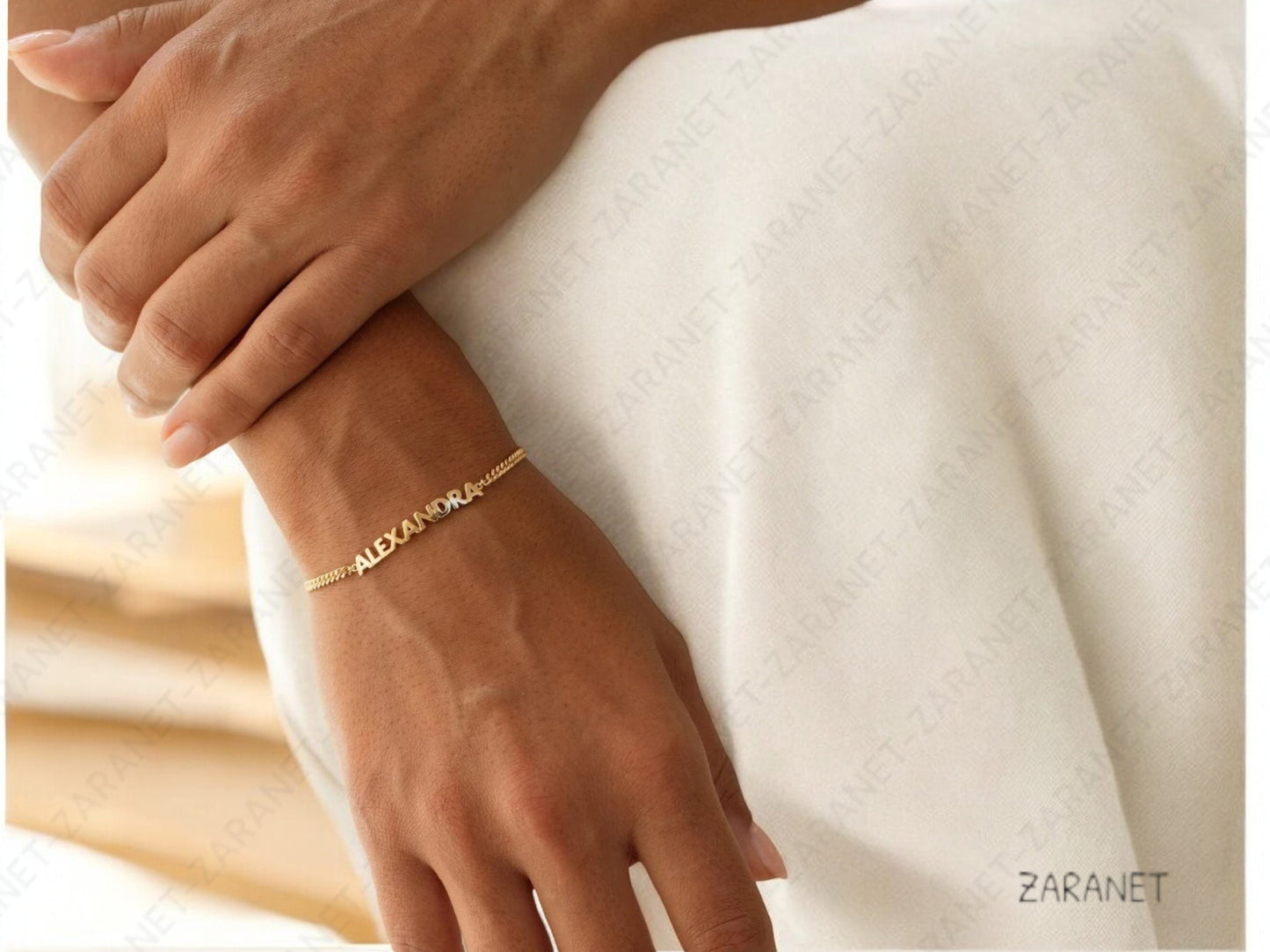 Custom Name Curb Chain Bracelet - Minimal Personalized Name Jewelry - Birthday Gift for Her