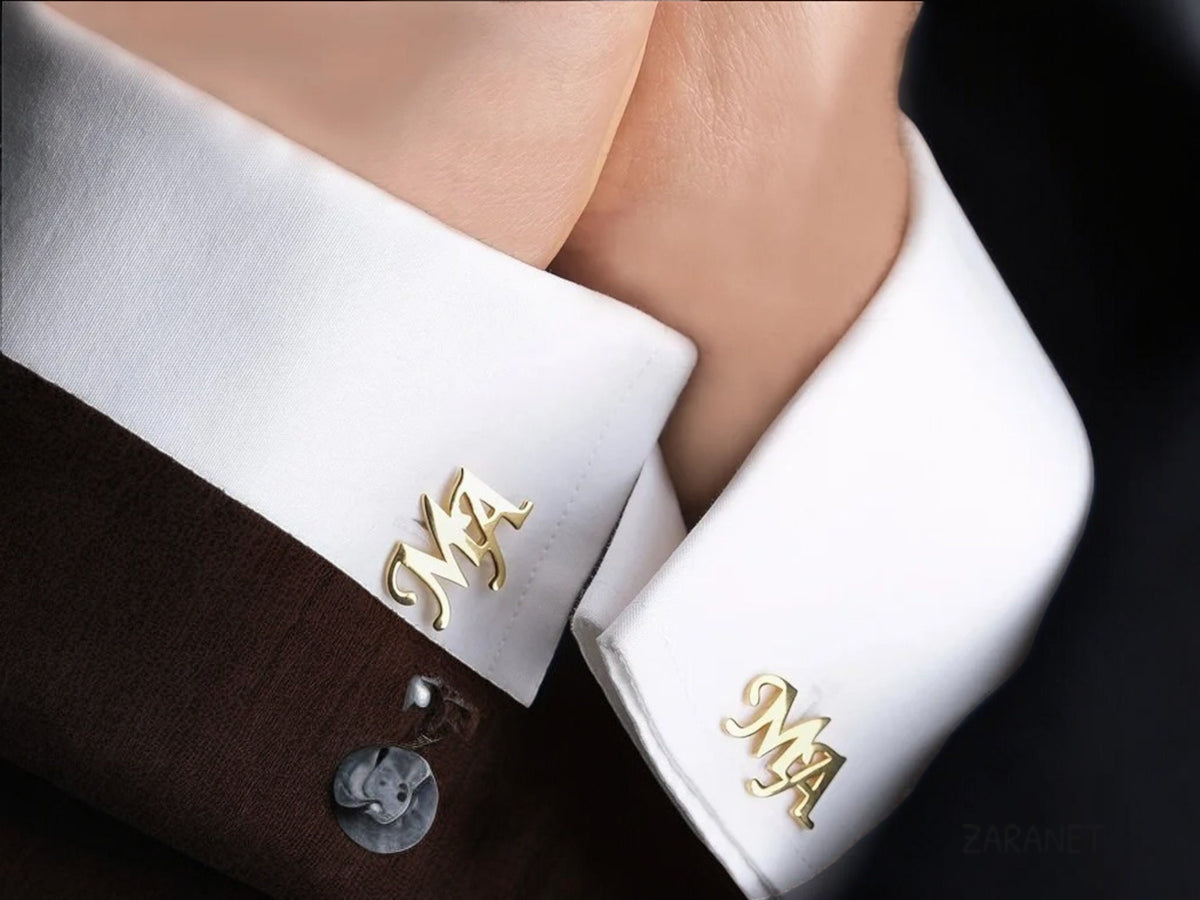 Gift for Him Personalized Cuff Links - Customized Cufflinks - Groom Wedding Cufflinks - Groomsmen gift - Initials Cufflinks