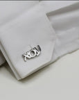 Personalized Hebrew Name Cufflinks – Custom Initial Wedding Cufflinks for Groom & Groomsmen, Perfect Gift for Him