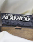 Personalized Hebrew Name Cufflinks – Custom Initial Wedding Cufflinks for Groom & Groomsmen, Perfect Gift for Him