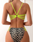 Leopard print two piece sexy swimsuit