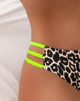 Leopard print two piece sexy swimsuit