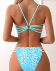 Leopard print two piece sexy swimsuit