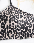 Leopard print two piece sexy swimsuit
