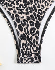 Leopard print two piece sexy swimsuit