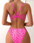 Leopard print two piece sexy swimsuit