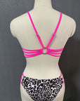 Leopard print two piece sexy swimsuit
