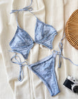 New one-piece printed strappy sexy bikini