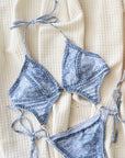 New one-piece printed strappy sexy bikini
